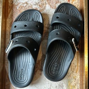 Black comfort crocs slide!